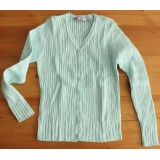 Cardigan RippStrickjacke  Lagune  Gr��e 116-134